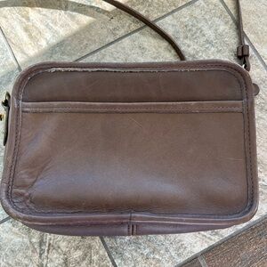 Leather cross body bag